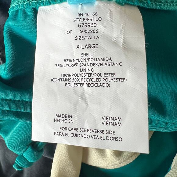 Beach Betty Women's Teal Plunge Lace-Up Bikini Top - Size X-Large - NWT - Picture 2 of 6